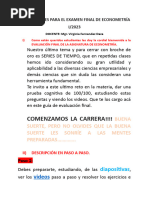 Examen Final de Econometría Series de Tiempo