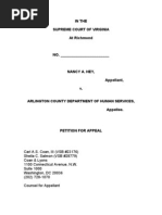 Hey Appeal To Va. Supreme Court - 40 Pages