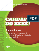 Cardápio Do Bebê de 1 A 2 Anos