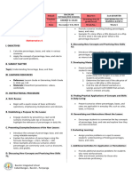 Grades 6 Daily Lesson Log: December 4, 2023 Monday Mathematics 6