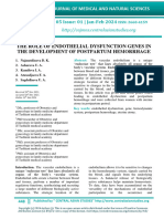 The Role of Endothelial Dysfunction Genes in The Development of Postpartum Hemorrhage