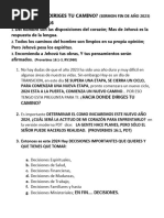 HACIA DONDE DIRIGES TU CAMINO (Fin de Año)