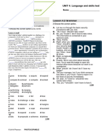 B1+ UNIT 4 - Test