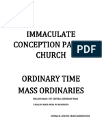 Mass Ordinaries 1