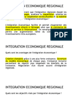 Integration Economique Regionale