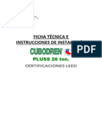 Ficha Técnica y Manual de Instalación Cubrodren Pluss