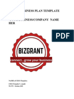 Grant Winning Business Plan Template 1