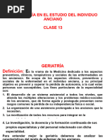 La Geriatría en El Estudio Del Individuo Anciano 13