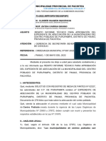 Informe #0173 Solicito Adecuaciòn de Purupampa