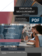 Errors in Measurement