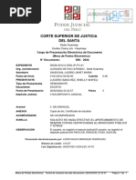 Del Santa Corte Superior de Justicia: Cargo de Presentación Electrónica de Documento (Mesa de Partes Electrónica) 588