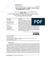 Generalization of Linear and Non-Linear Support Vector Machine in Multiple Fields: A Review