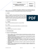 Procedimiento Calibración de Los Transmisores de Presión O&m-Mdd3-P-8 V2