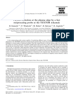 2003 Particle Collection at The Plasma Edge by A Fast Reciprocating Probe at The TEXTOR Tokamak