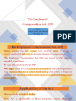 Unit IV - The Employees' Compensation Act, 1923