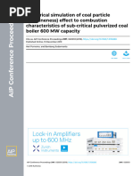 Numerical Simulation of Coal Particle Si