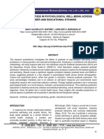 The Role of Gratitude in Psychological Well - Being Across Gender and Educational Strands