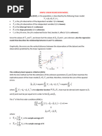 Simple Linear Regression Model