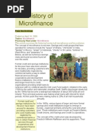 The History of Microfinance