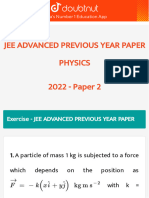 Jee Advanced Previous Year Paper Class 12 Physics 2022 Paper 2 Doubtnut English Medium