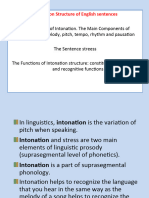 Intonation Structure of English Sentences