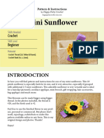 Mini Sunflower - Pattern and Instructions-HappyPattyCrochet