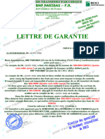 Lettre de Garantie: BNP Paribas - F.R