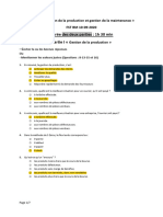 Exam Gestion de La Productionet Maintenance - Blanc