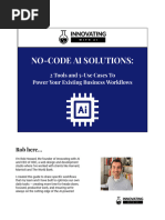 No-Code AI Solutions - Innovating With AI