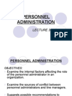 Personnel Administration Lecture 3