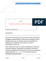 Cours I - Algebre