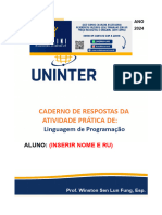 Linguagem e Programação - Uninter