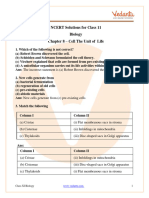 NCERT Solutions For Class 11 Biology Chapter 8 - Cell The Unit of Life - .