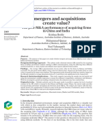 Do Mergers and Acquisitions Create Value?: The post-M&A Performance of Acquiring Firms in China and India