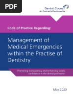 Code of Practice Regarding Medical Emergencies May 2023