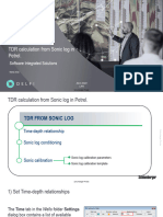 TDR Calculation From Sonic Log in Petrel
