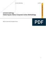 Bloomberg Global Equity Indices Corporate Action Methodology