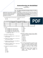 Autoevaluación de Divisibilidad 1º ESO