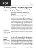 The Impactof Institutional Qualityon Sectoral Foreign Direct