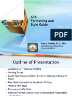 APA Formatting Style Part 1