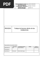 Procedimiento de Ingreso y Trabajo de Terceros