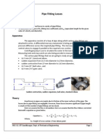 Pipe Fitting Losses