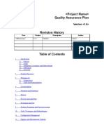 Quality Assurance Plan