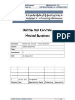 Bottom Slab Method Statement