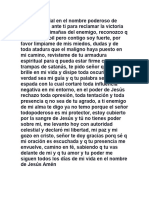 Padre Celestial en El Nombre Poderoso de Jesús Vengo Ante Ti para Reclamar La Victoria Sobre Las Artimañas Del Enemigo