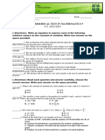 Second Periodical Test in Math 9