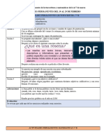 Actividades Permanentes de Lectoescritura y Matemáticas Del 4 Al 7 de Marzo