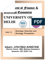 Unit 3 - Strategic Direction & Strategy Formulation