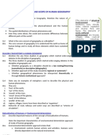 CHAPTER-1 Nature and Scope of Human Geography