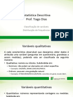 Estatística Básica - 3 Variáveis e Distribuição de Frequências 2023